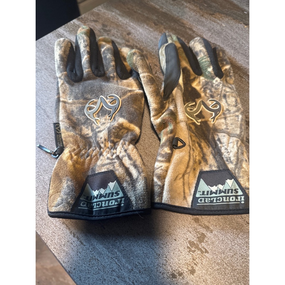 Ironclad Summit Gloves Mens L Brown Excellent Realtree Camo Thermotec Fleece